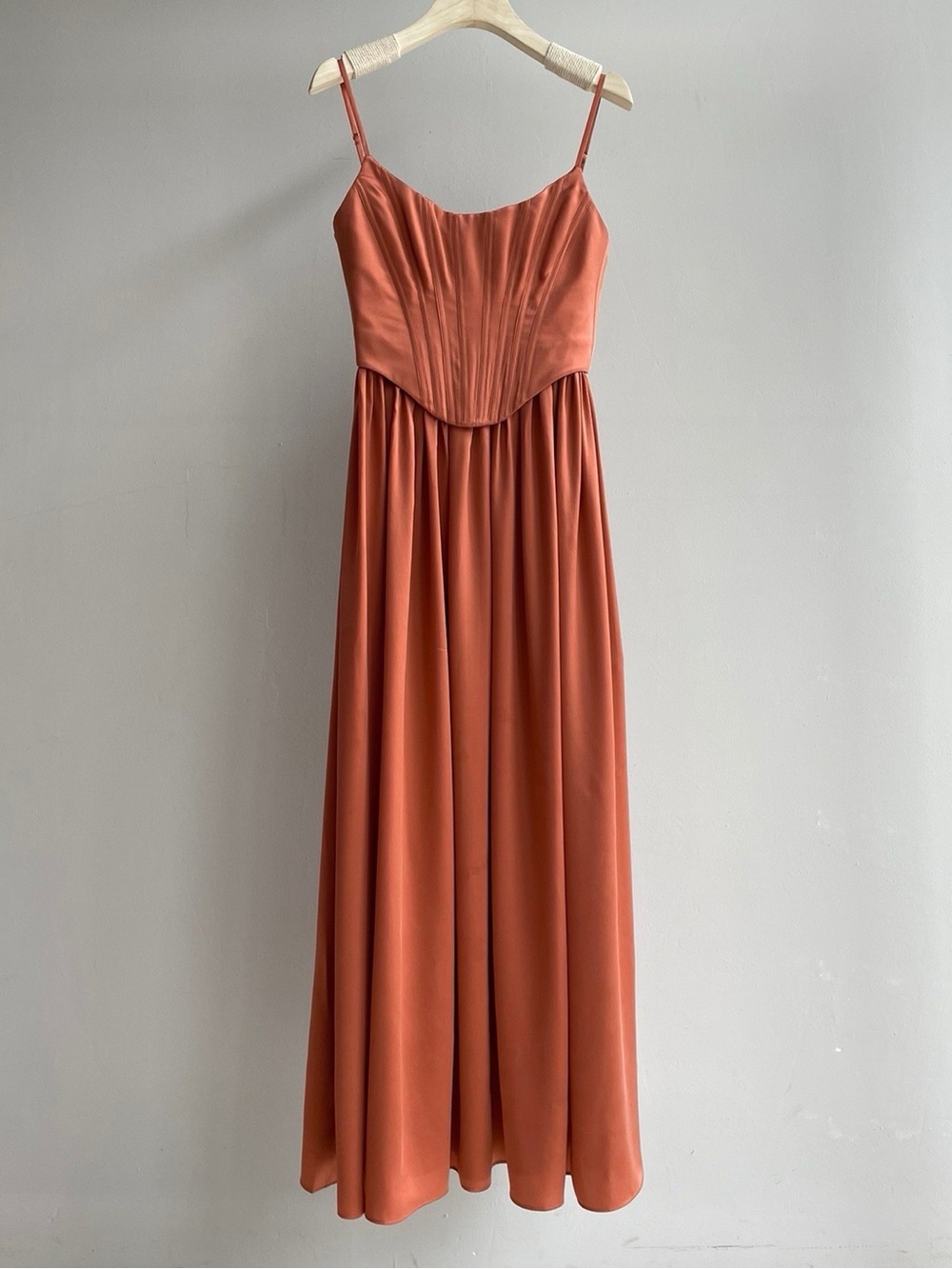 NWOT Zimmermann Maroon Corset-Style Midi Dress, Size AU 2 = M